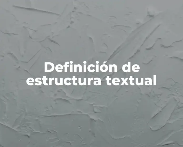 Definición de estructura textual