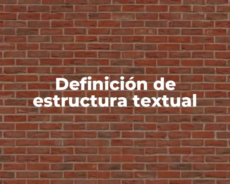 Definición de estructura textual