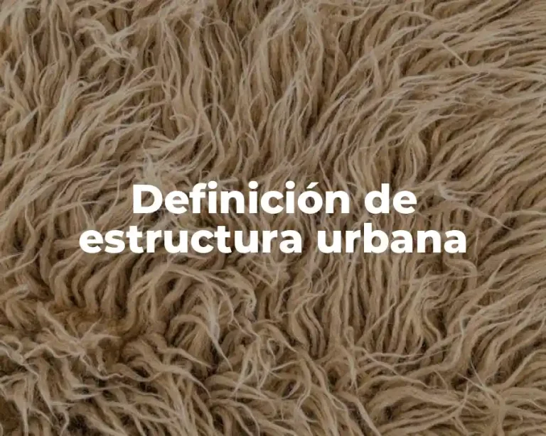 Definición de estructura urbana