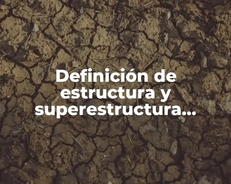 Definición de estructura y superestructura económica