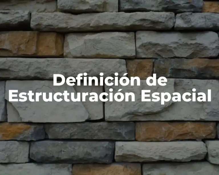 Definición de Estructuración Espacial