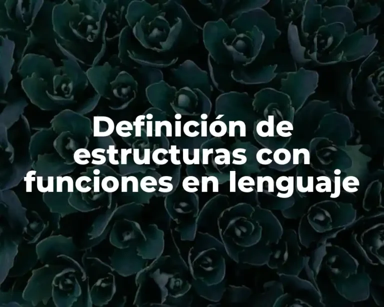 Definición de estructuras con funciones en lenguaje