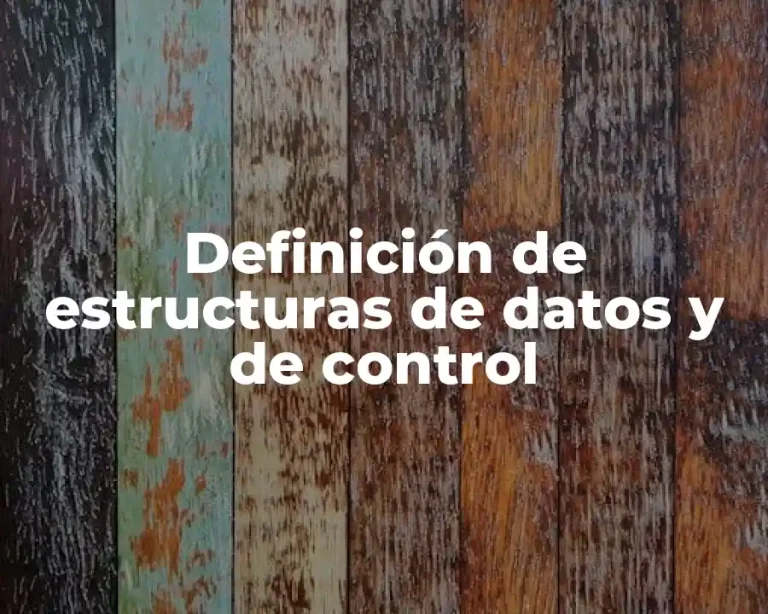 Definición de estructuras de datos y de control
