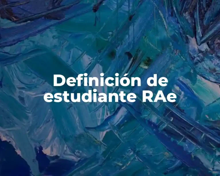 Definición de estudiante RAe