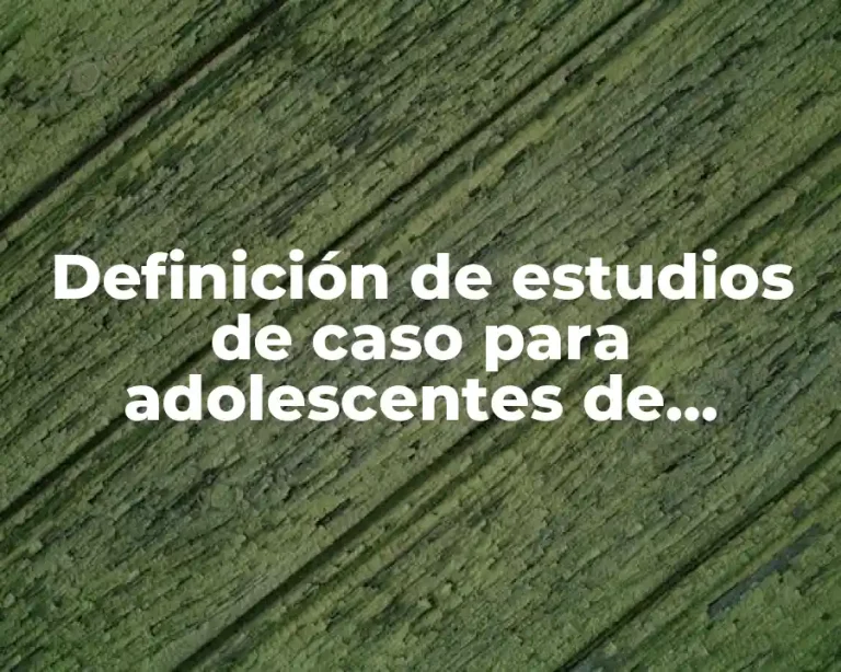 Definición de estudios de caso para adolescentes de geografía