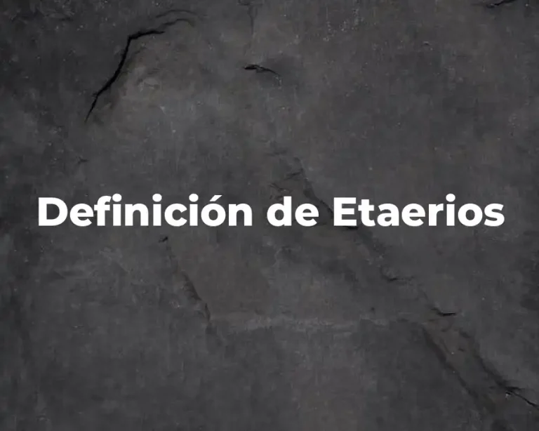 Definición de Etaerios