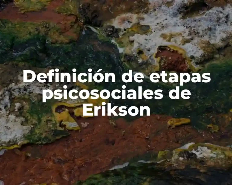 Definición de etapas psicosociales de Erikson