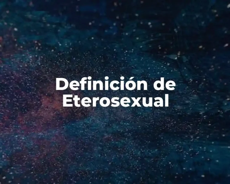 Definición de Eterosexual