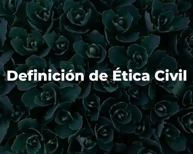 Definición de Ética Civil