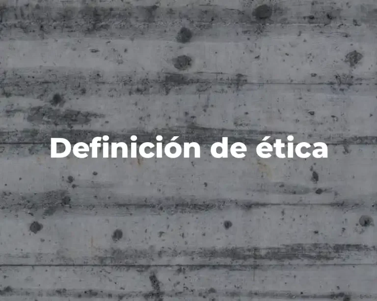 Definición de ética