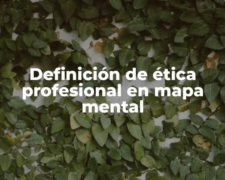 Definición de ética profesional en mapa mental