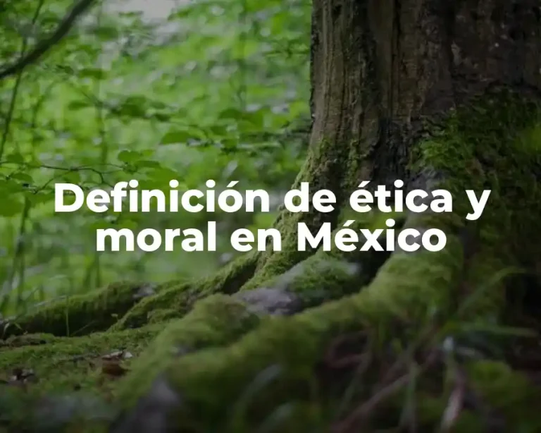 Definición de ética y moral en México