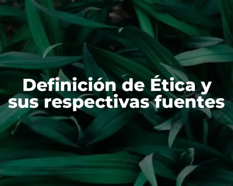 Definición de Ética y sus respectivas fuentes