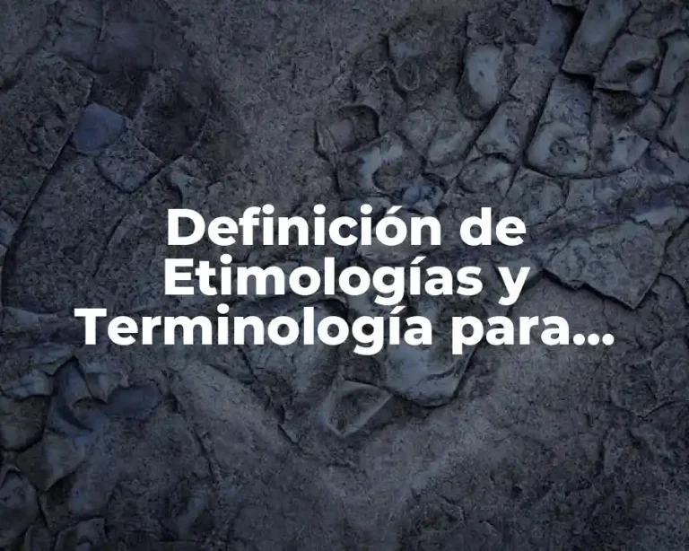 Definición de Etimologías y Terminología para Enfermería