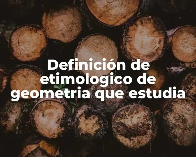 Definición de etimologico de geometria que estudia