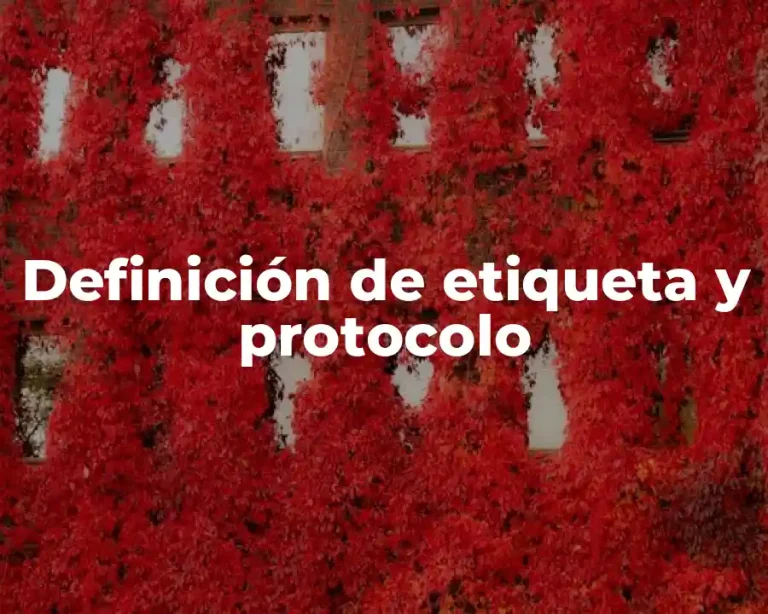 Definición de etiqueta y protocolo