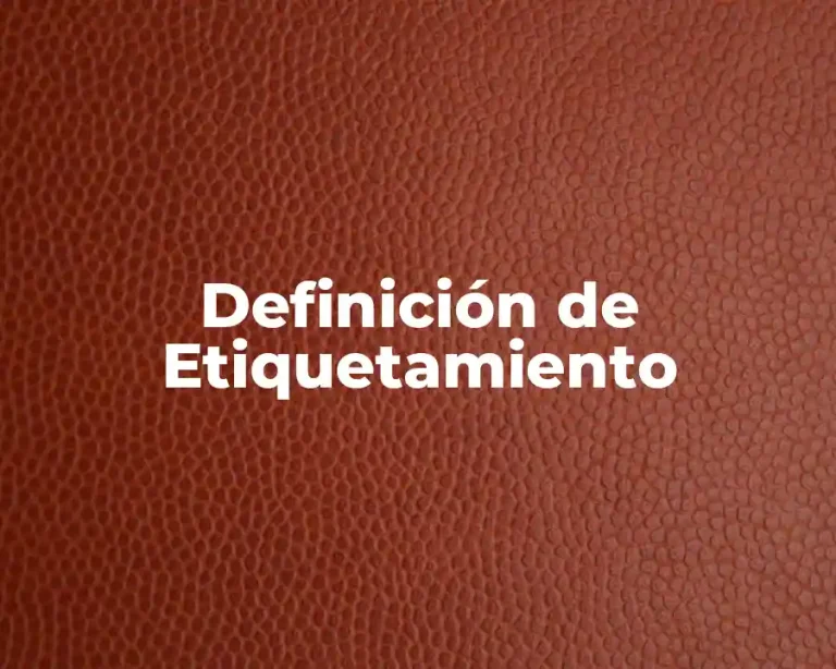Definición de Etiquetamiento