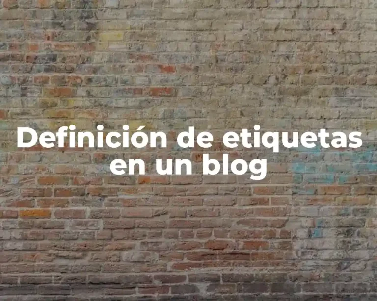 Definición de etiquetas en un blog