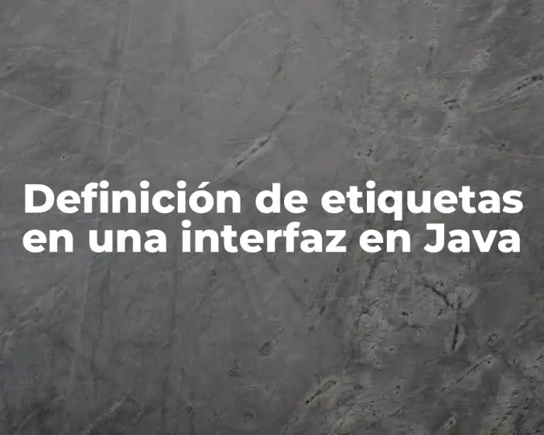 Definición de etiquetas en una interfaz en Java
