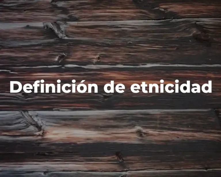 Definición de etnicidad