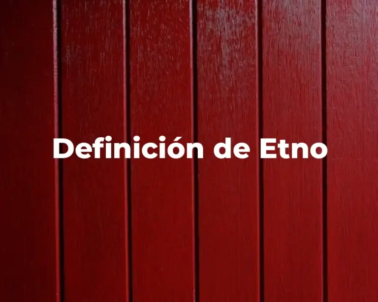Definición de Etno
