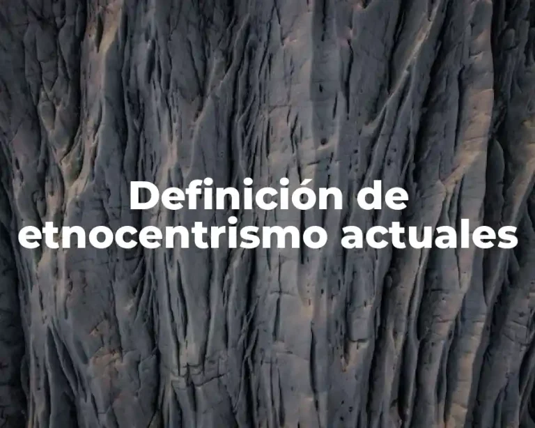 Definición de etnocentrismo actuales