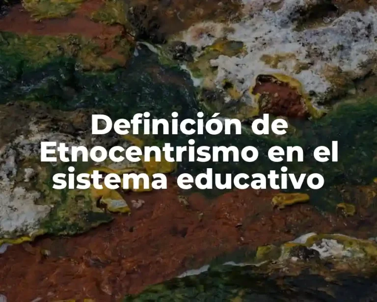 Definición de Etnocentrismo en el sistema educativo