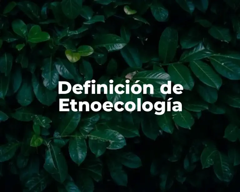 Definición de Etnoecología