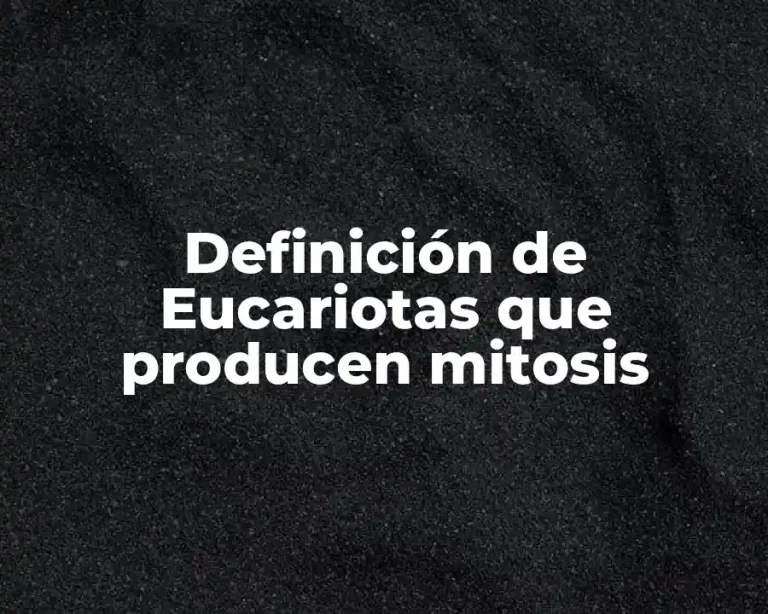 Definición de Eucariotas que producen mitosis