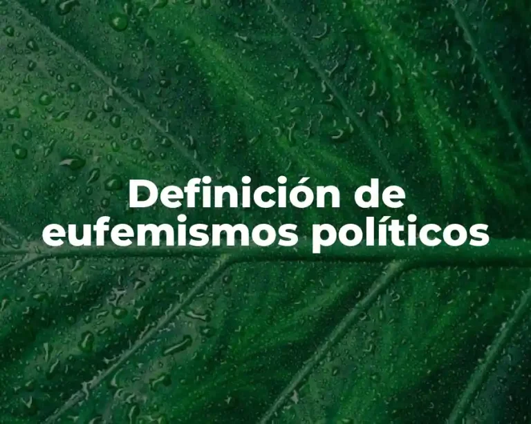 Definición de eufemismos políticos
