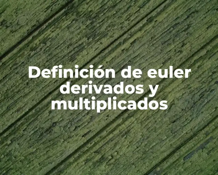 Definición de euler derivados y multiplicados