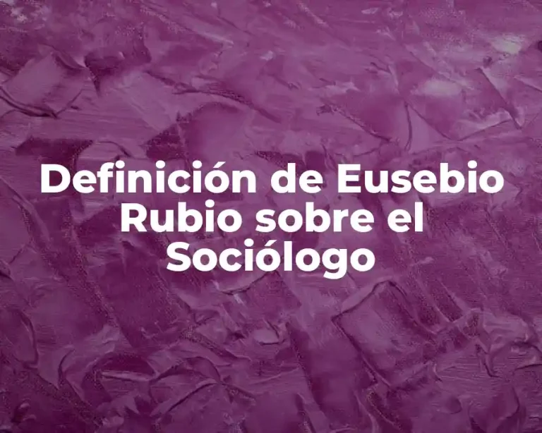 Definición de Eusebio Rubio sobre el Sociólogo