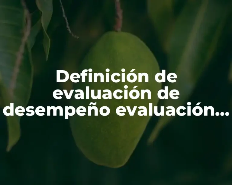 Definición de evaluación de desempeño evaluación en 360 grados
