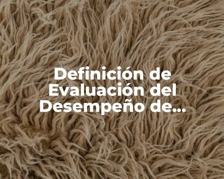 Definición de Evaluación del Desempeño de Recursos Humanos