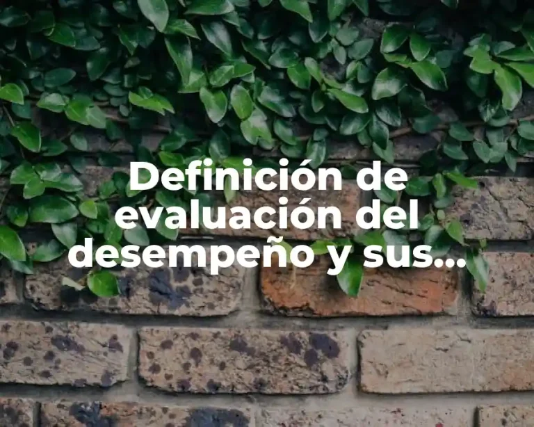 Definición de evaluación del desempeño y sus características