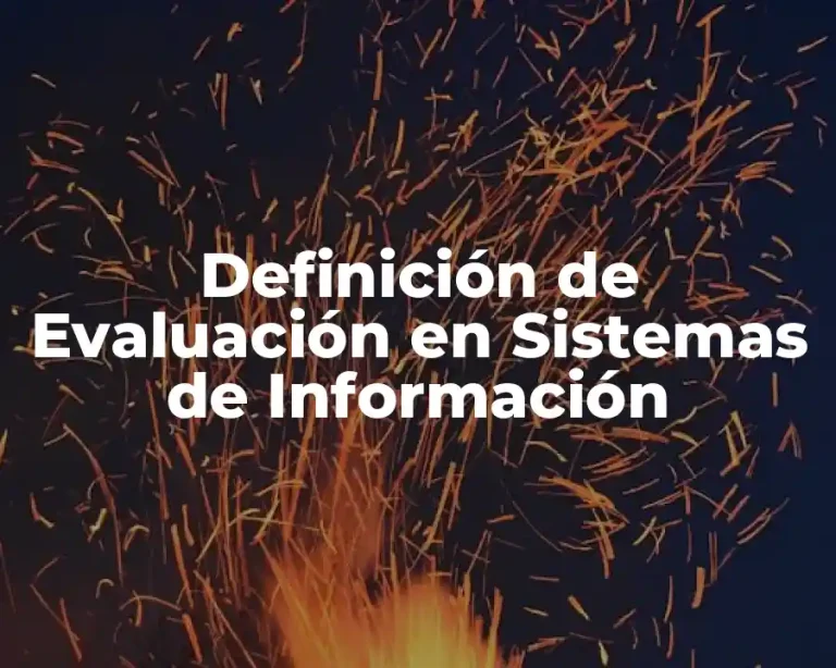 Definición de Evaluación en Sistemas de Información