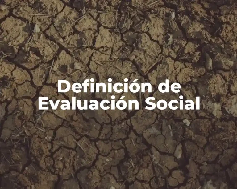 Definición de Evaluación Social