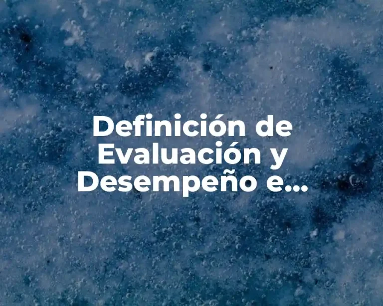 Definición de Evaluación y Desempeño e Indicadores de Resultados