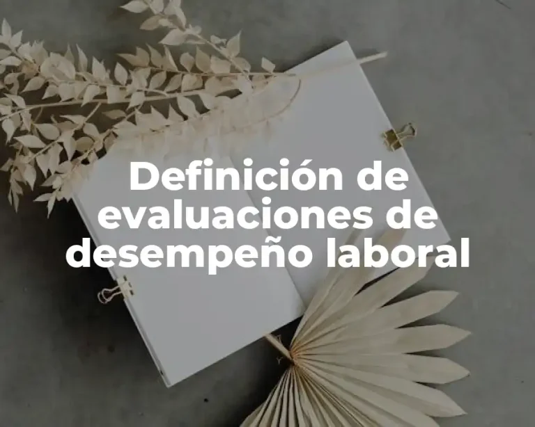 Definición de evaluaciones de desempeño laboral