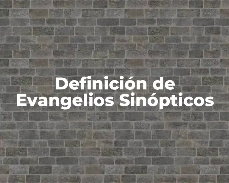 Definición de Evangelios Sinópticos
