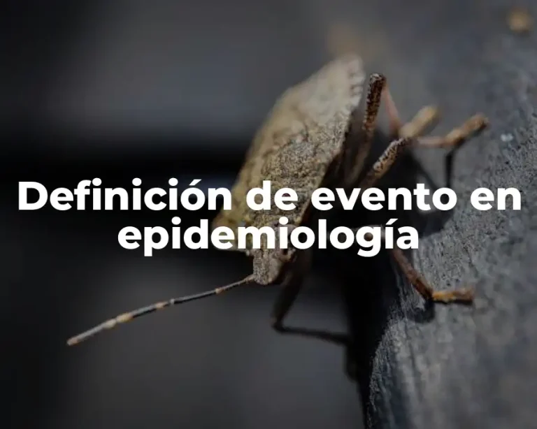Definición de evento en epidemiología