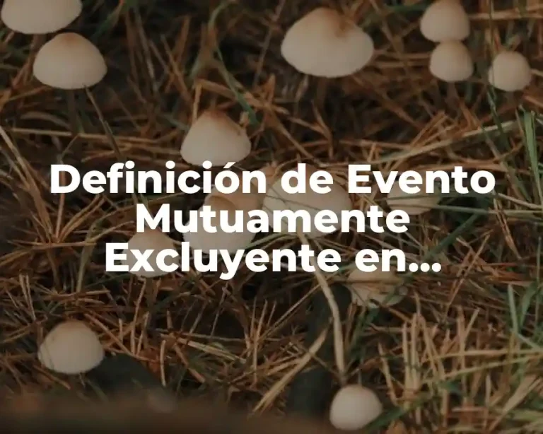 Definición de Evento Mutuamente Excluyente en Probabilidad y Estadística