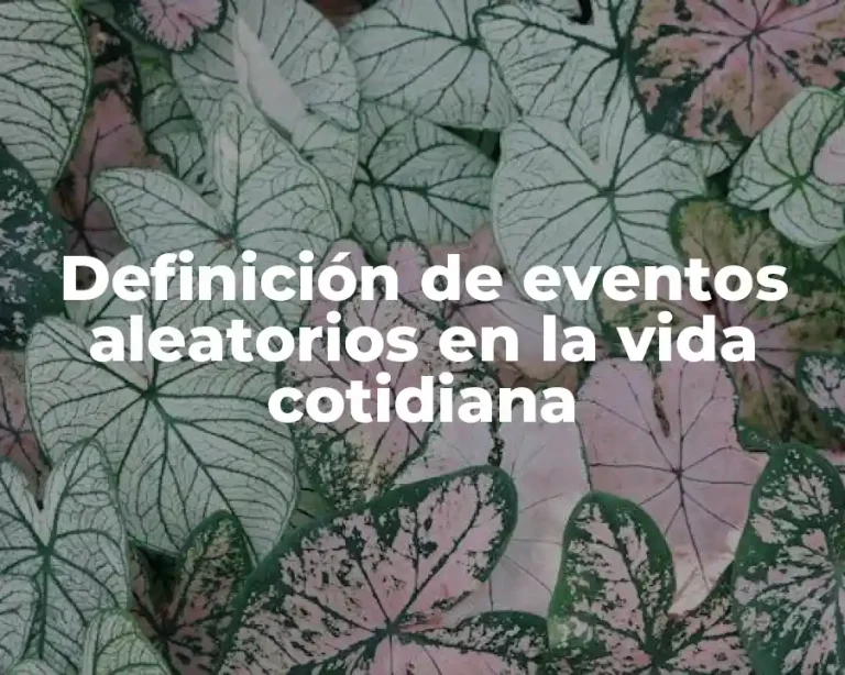 Definición de eventos aleatorios en la vida cotidiana