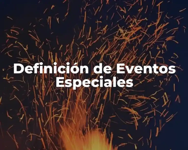 Definición de Eventos Especiales