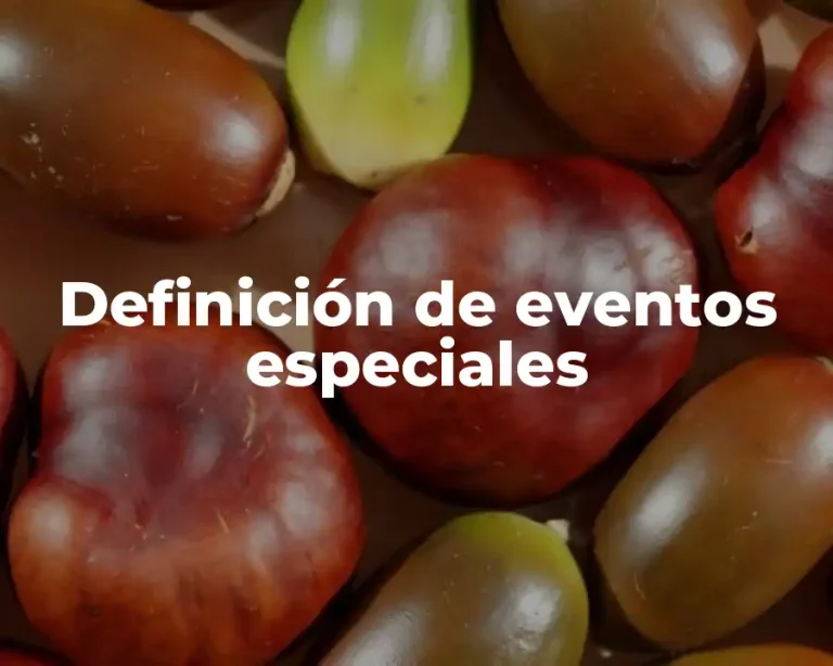 Definición de eventos especiales