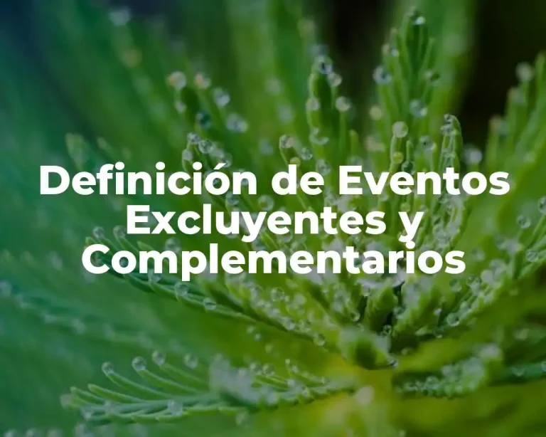 Definición de Eventos Excluyentes y Complementarios
