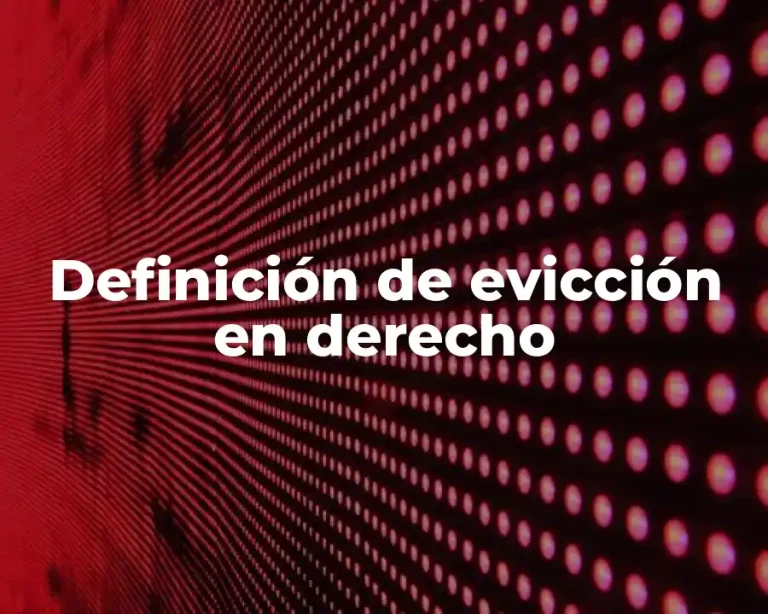 Definición de evicción en derecho