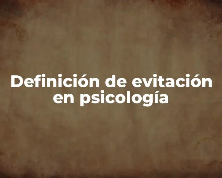 Definición de evitación en psicología