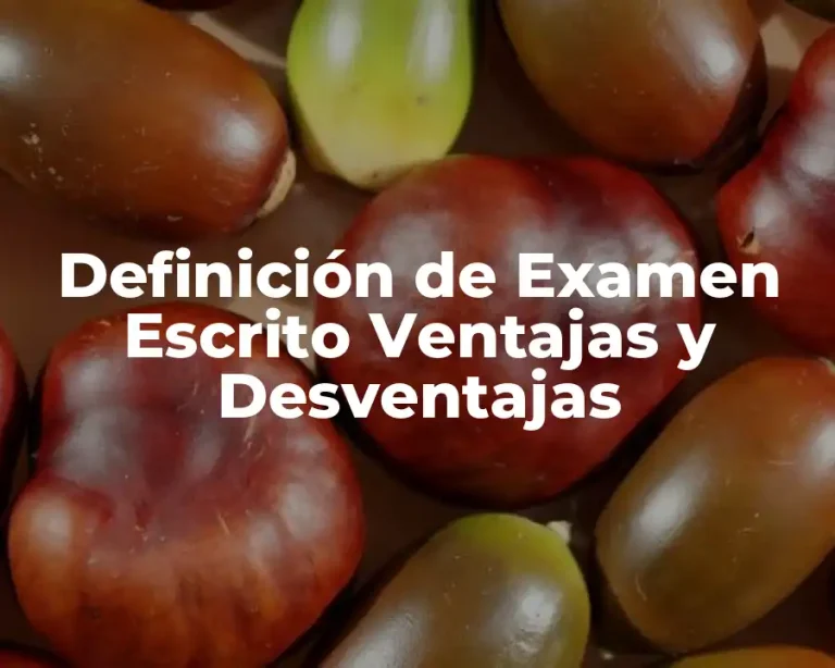 Definición de Examen Escrito Ventajas y Desventajas