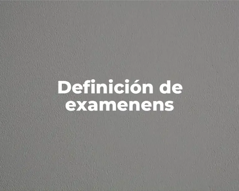 Definición de examenens